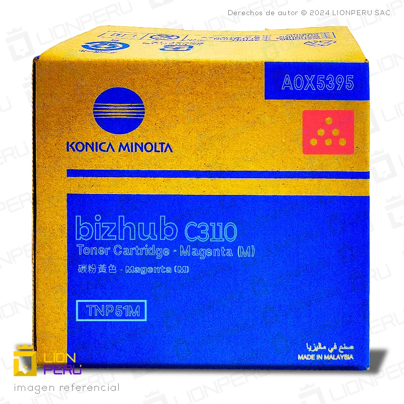 Toner Konica Minolta TNP51M, TNP 51M, A0X5395 Magenta