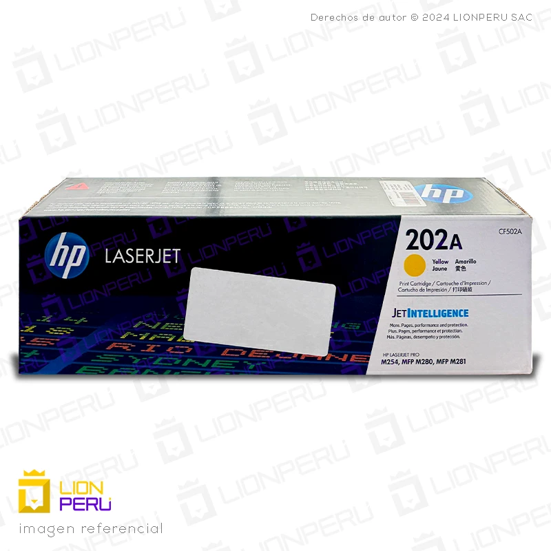 Toner HP 202A, CF502A Cartucho Original Yellow