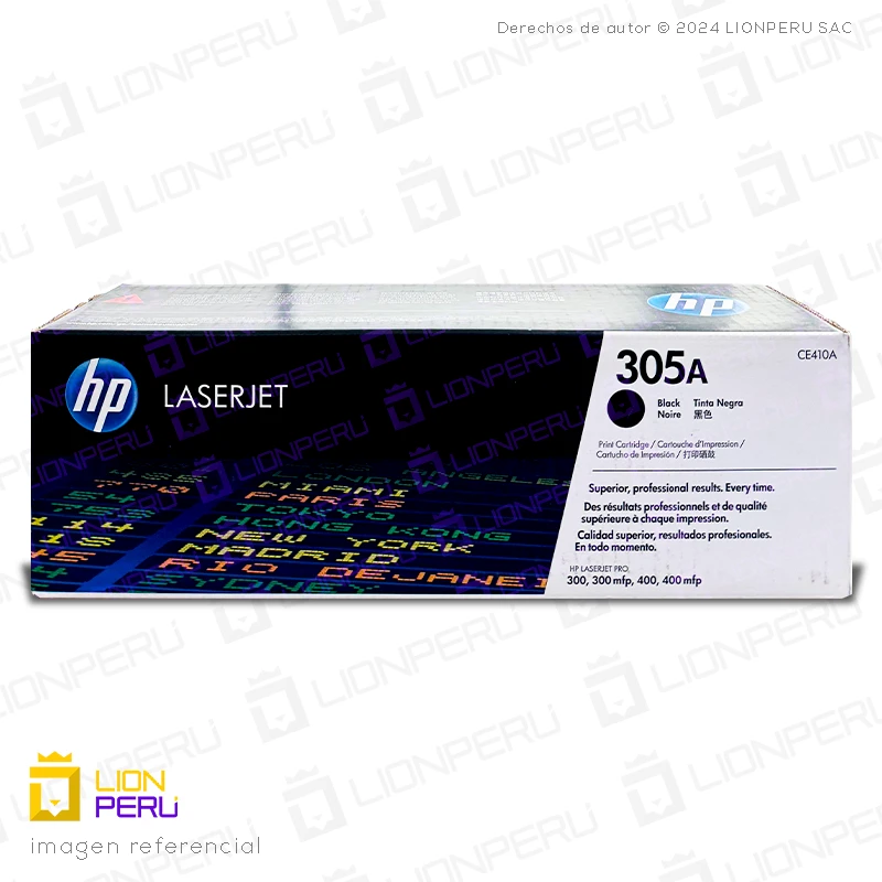 Toner HP 305A, CE410A Cartucho Original Negro