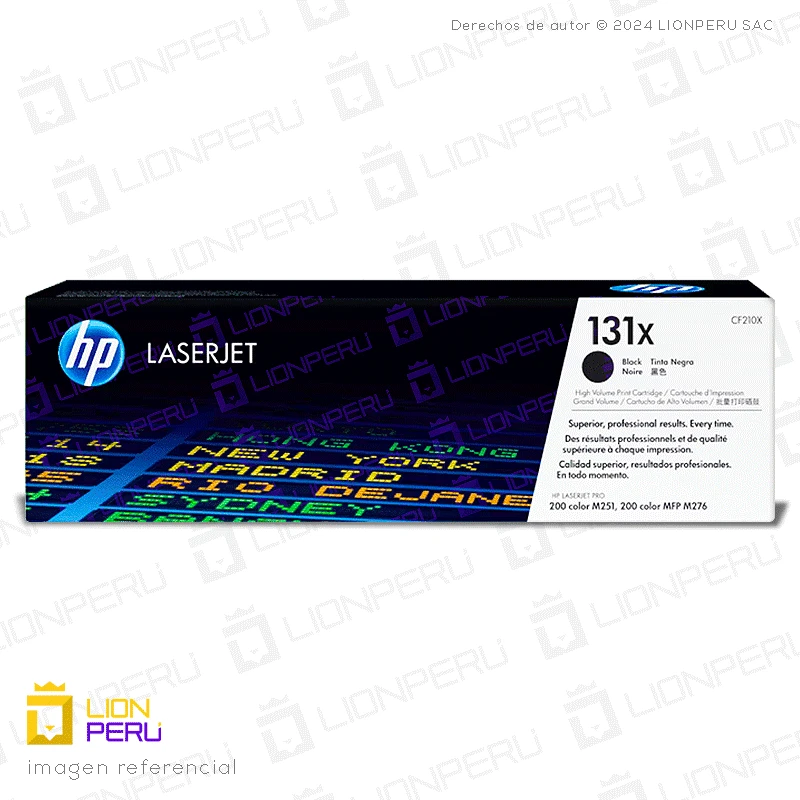 Toner HP 131X, CF210X Cartucho Original Negro