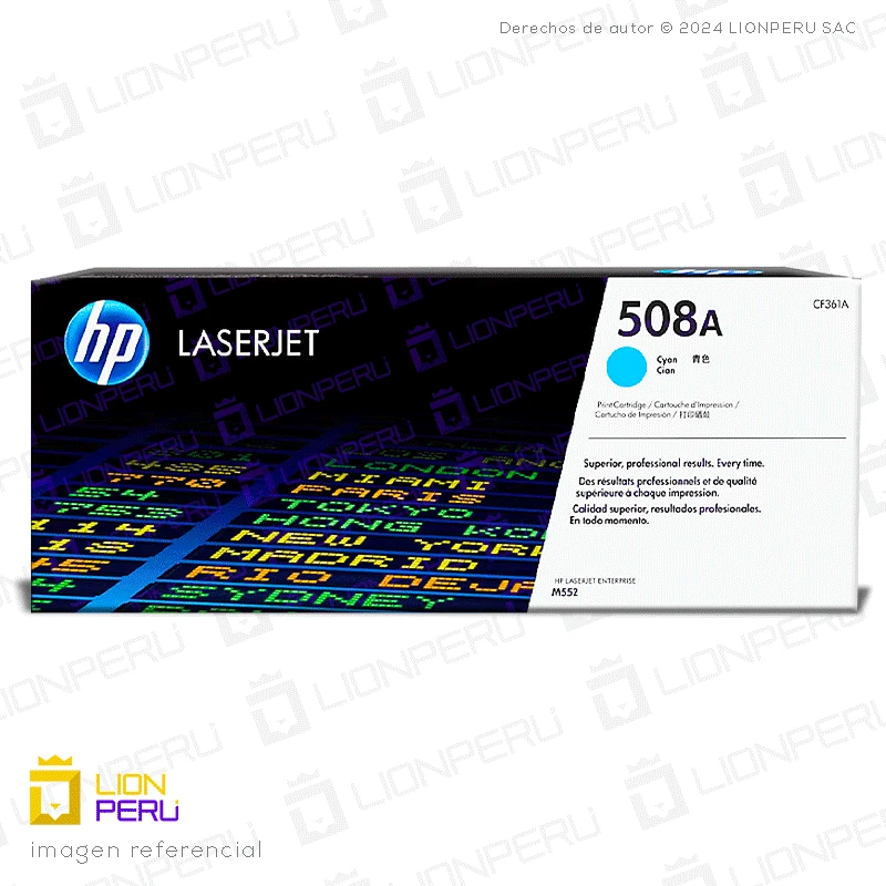 Toner HP 508A, CF361A Cartucho Original Cyan