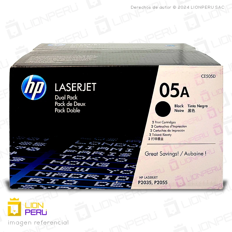 Toner HP 05A LaserJet CE505D Original Cartucho Negro