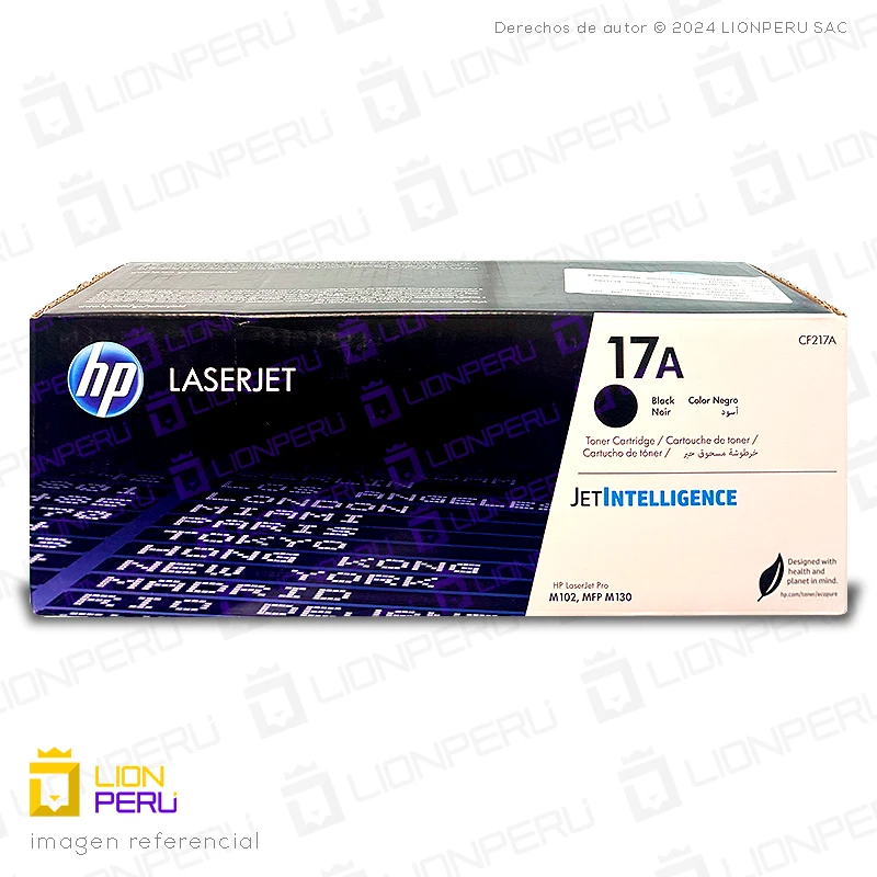 Toner HP 17A, CF217A Cartucho Original Negro