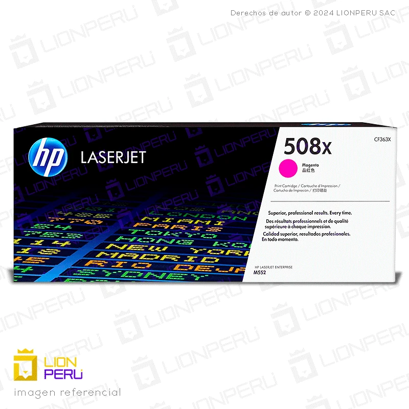 Toner HP 508X, CF363X Cartucho Original Magenta