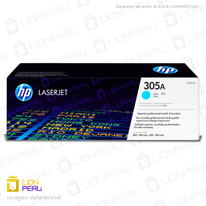 Toner HP 305A, CE411A Cartucho Original Cyan