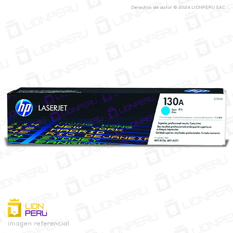 Toner HP 130A, CF351A Cartucho Original Cyan