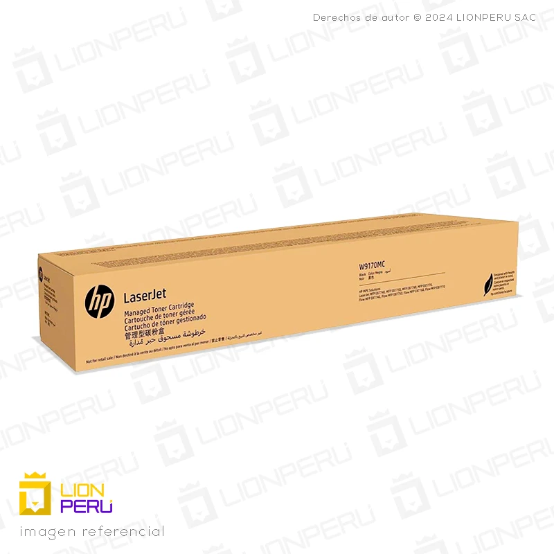 Toner HP W9170MC Negro Original para LaserJet Managed E87740 y E87770
