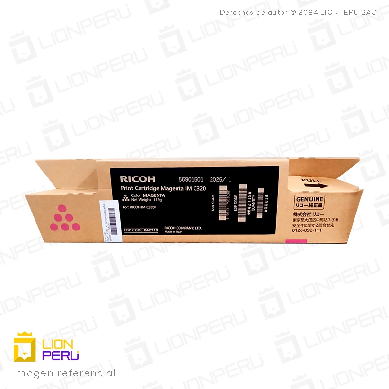 Toner Ricoh IM C320, 842719 Original Cartucho Magenta