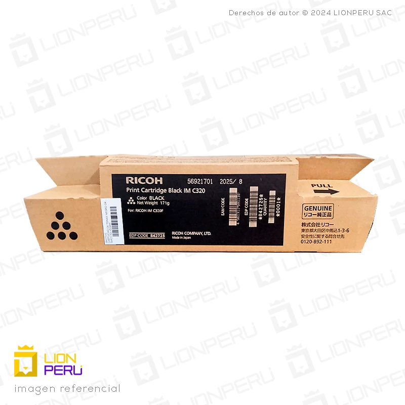 Toner Ricoh IM C320, 842725 Original Cartucho Black