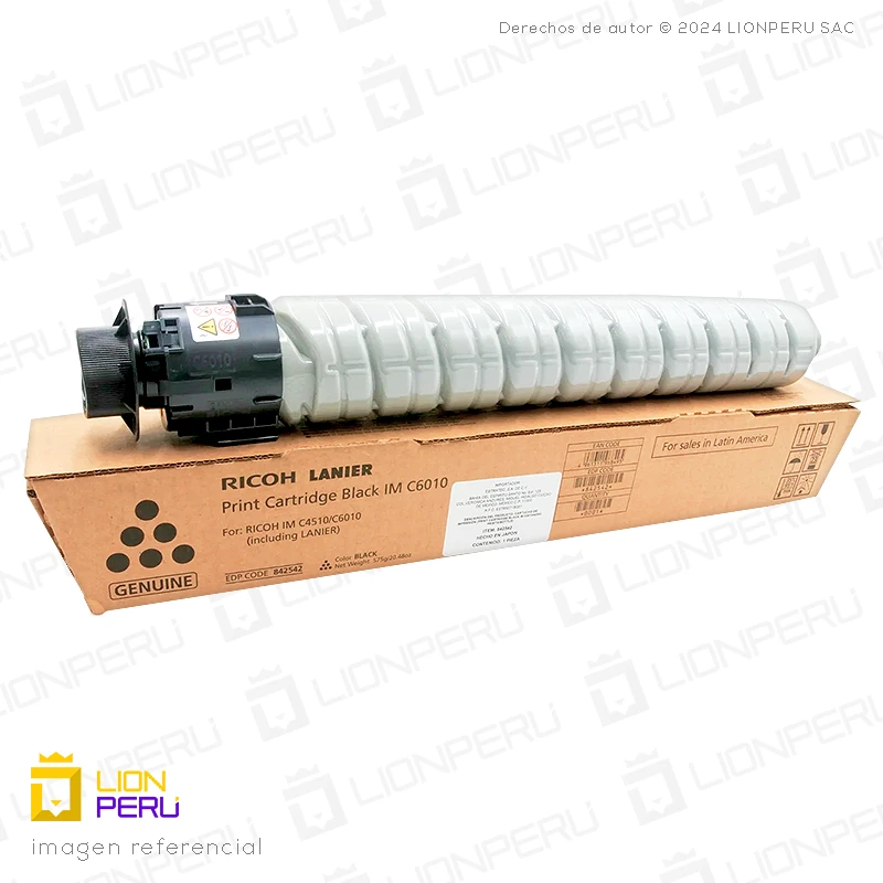 Toner Ricoh IM C6010, 842542 Original Cartucho Black