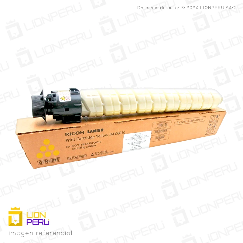 Toner Ricoh IM C6010, 842543 Original Cartucho Yellow