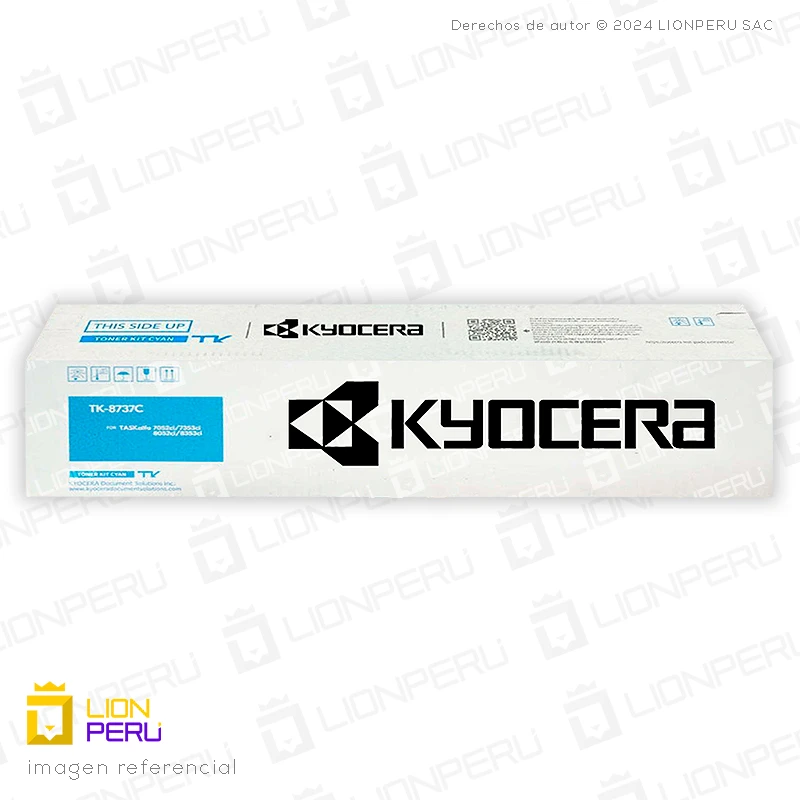 Toner Kyocera TK-8737C Cartucho TK8737C Original Cyan