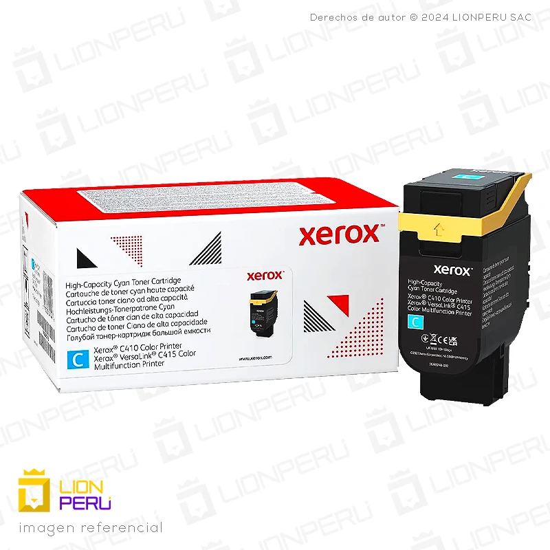 Toner Xerox 006R04765 Cartucho Alta Capacidad Cyan