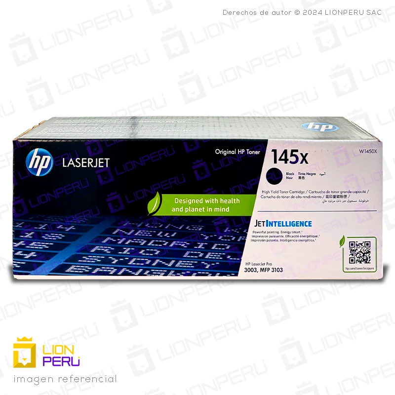 Toner HP 145X, W1450X Cartucho Original Negro