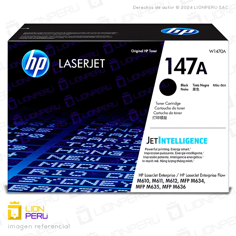 Toner HP 147A, W1470A Cartucho Original Negro