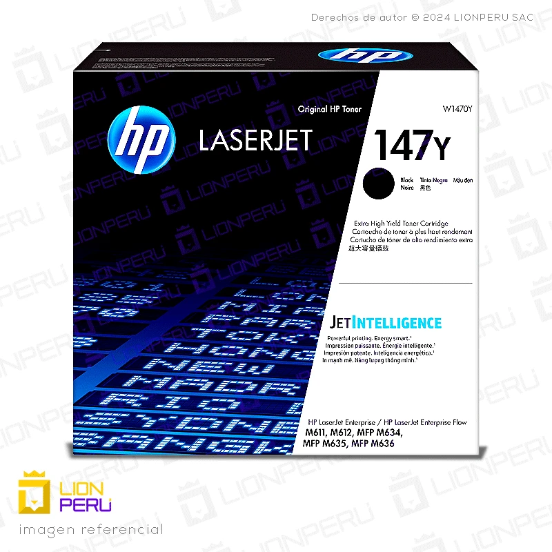 Toner HP 147Y, W1470Y Cartucho Original Negro