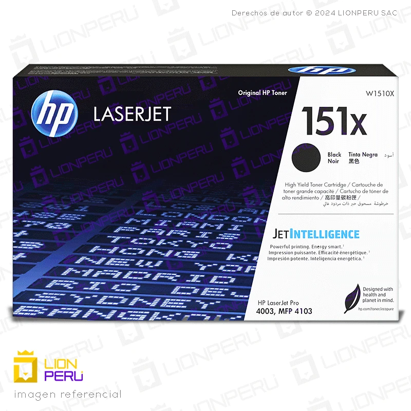 Toner HP 151X, W1510X Cartucho Original Negro