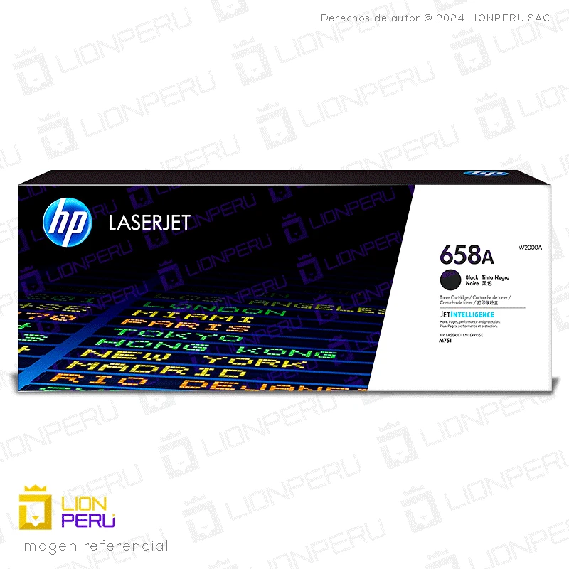 Toner HP W2000A, 658A Cartucho Original Negro