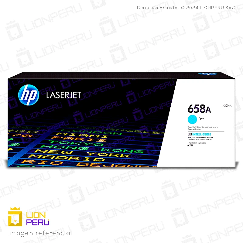 Toner HP W2001A, 658A Cartucho Original Cyan