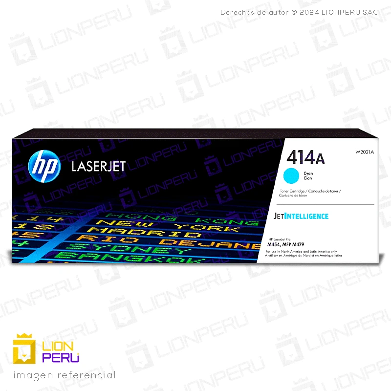 Toner HP 414A, W2021A Cartucho Original Cyan