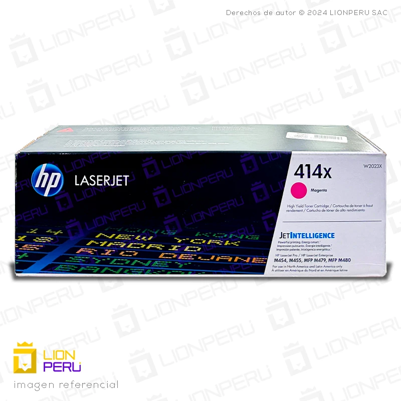 Toner HP 414X, W2023X Cartucho Original Magenta