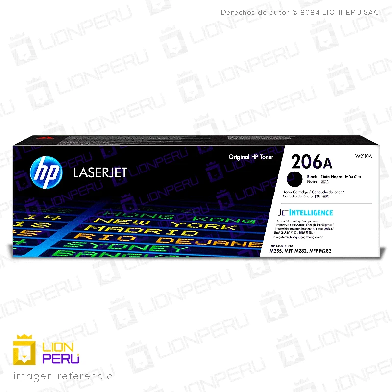 Toner HP 206A, W2110A Cartucho Original Negro