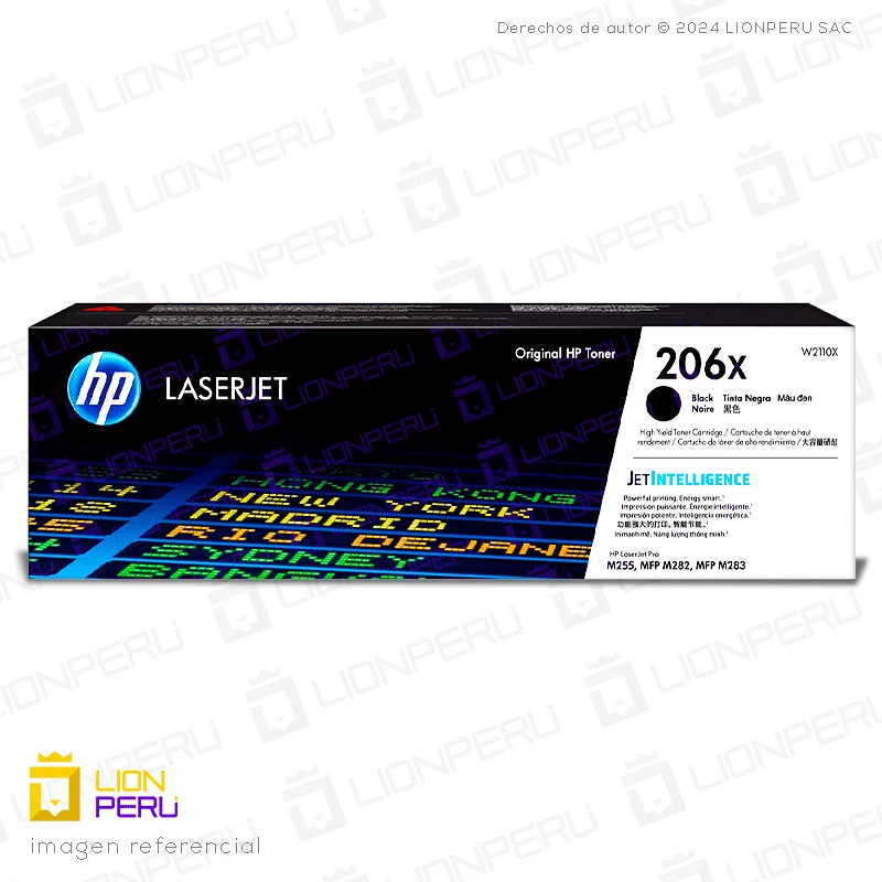 Toner HP 206X, W2110X Cartucho Original Negro