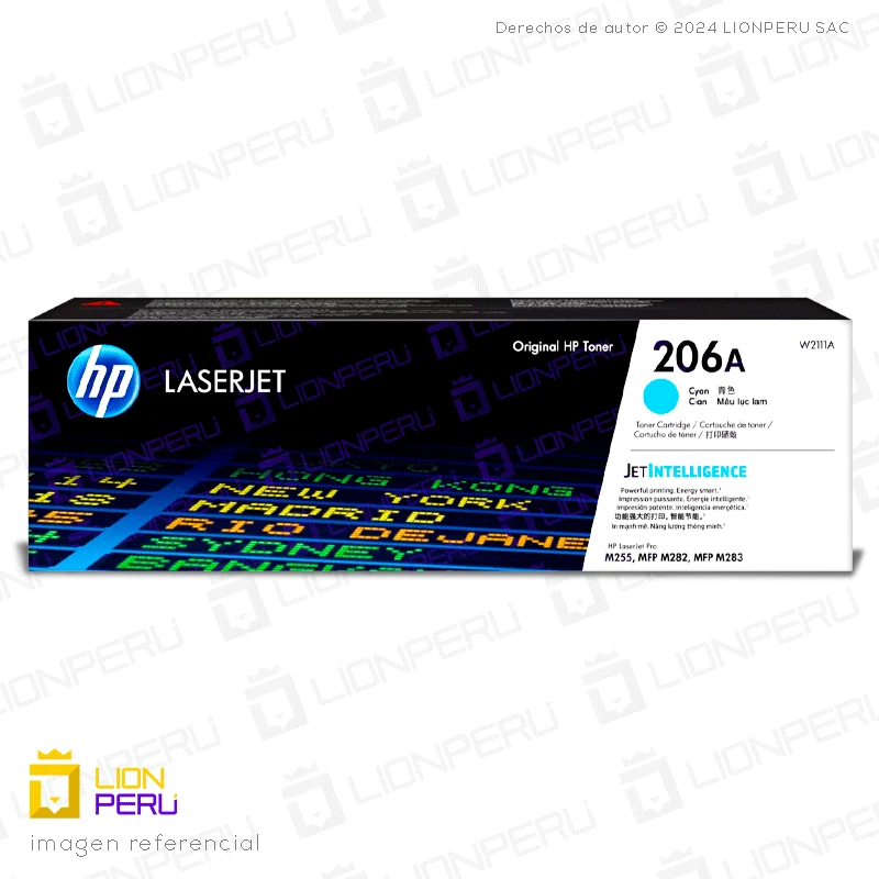 Toner HP 206A, W2111A Cartucho Original Cyan