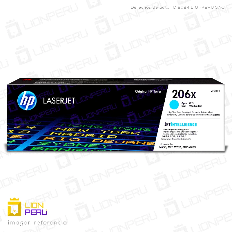 Toner HP 206X, W2111X Cartucho Original Cyan