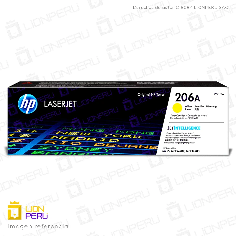 Toner HP 206A, W2112A Cartucho Original Yellow