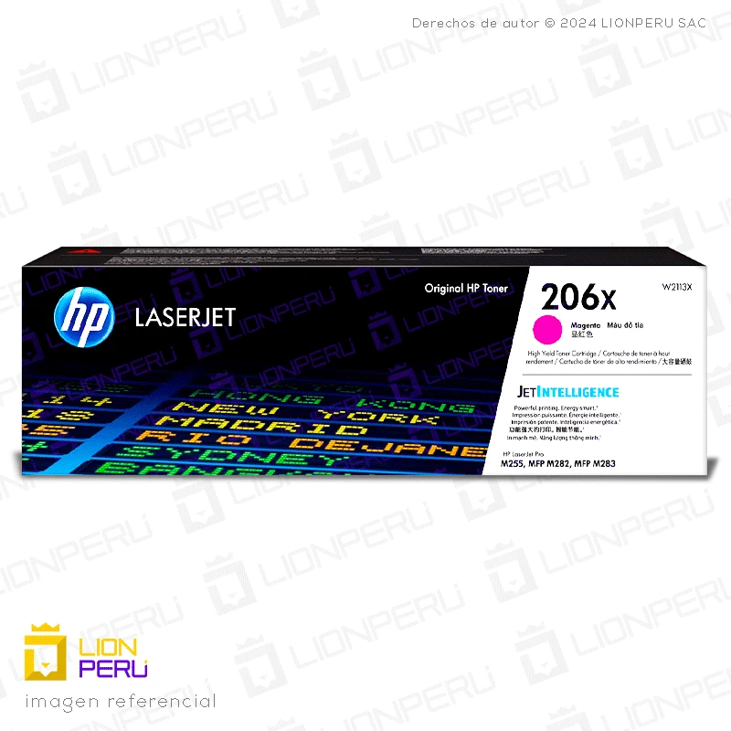 Toner HP 206X, W2113X Cartucho Original Magenta