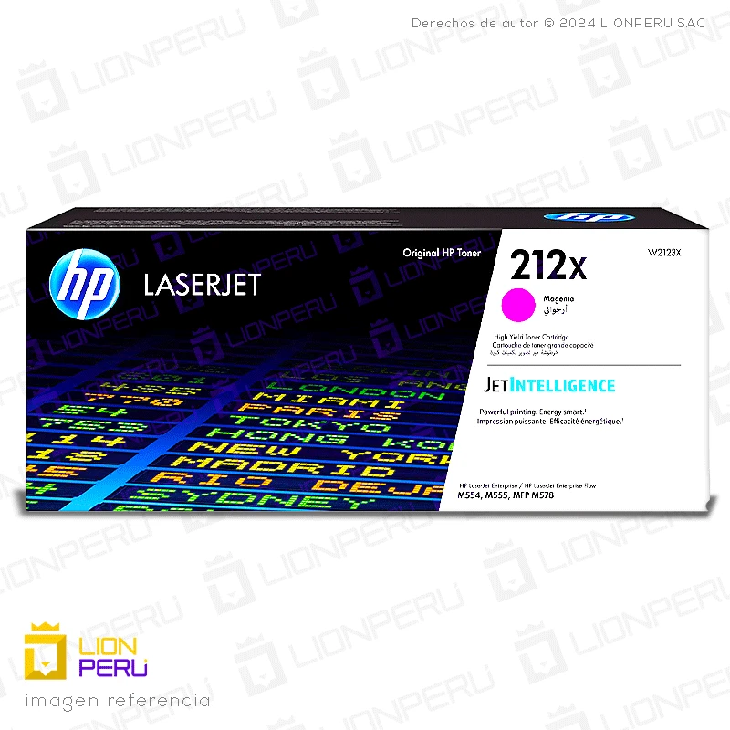 Toner HP 212X, W2123X Cartucho Original Magenta