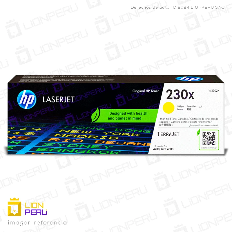 Toner HP 230X, W2302X Cartucho Original Yellow