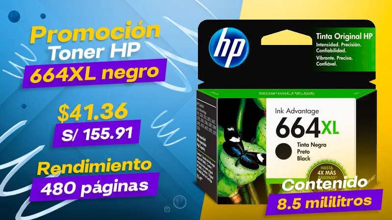 ¡Aprovecha la Promoción! Tinta HP 664XL Black al Mejor Precio