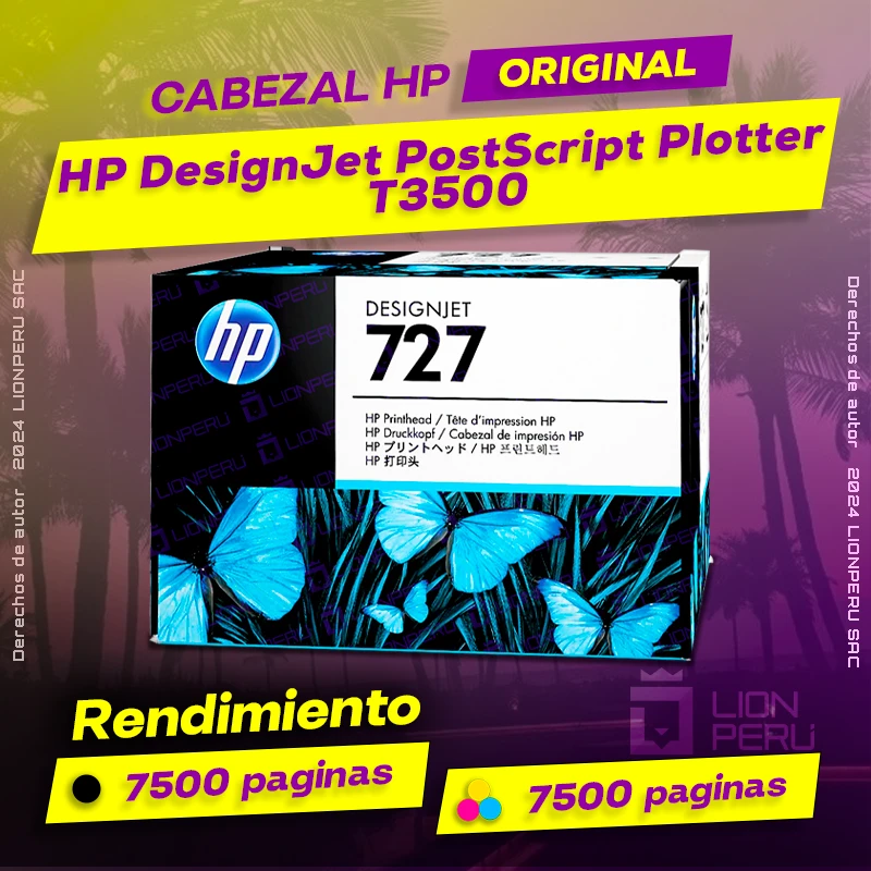 Cabezal HP T3500 DesignJet Plotter Cartucho Original
