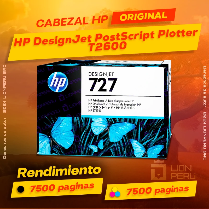 Cabezal HP T2600 DesignJet Plotter Cartucho Original