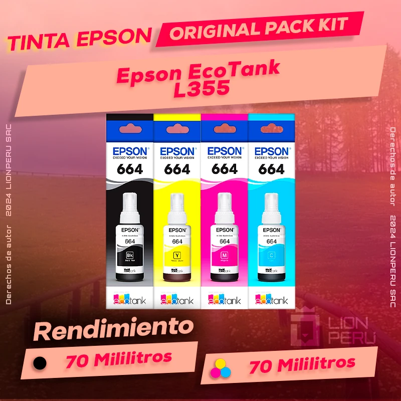 Tinta Epson L355 EcoTank Botella De Tinta Original