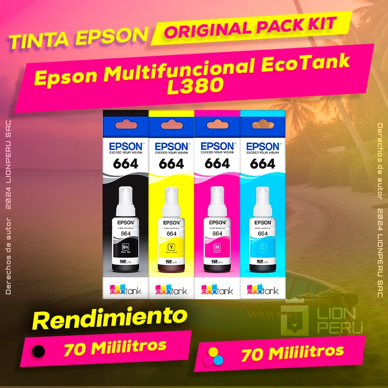 Tinta Epson L380 Multifuncional EcoTank Original