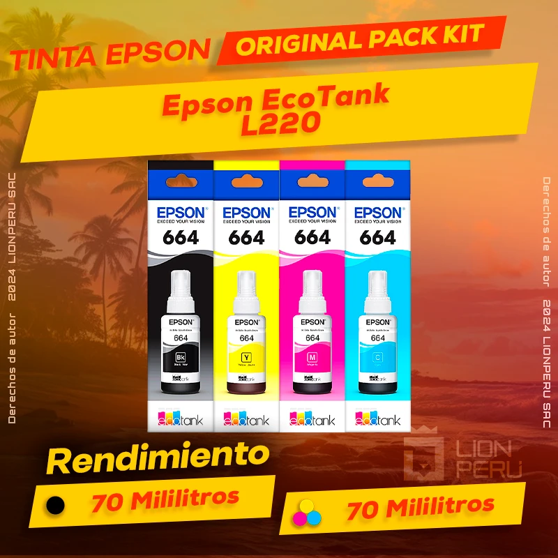 Tinta Epson EcoTank L220 Botella de Tinta Original