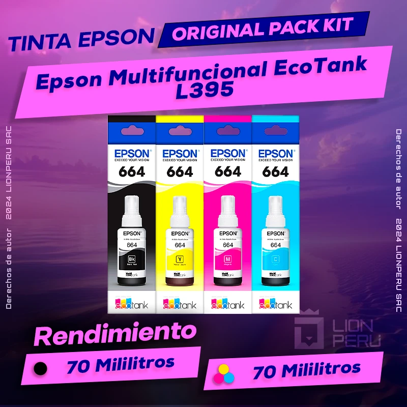Tinta Epson L395 Multifuncional EcoTank Original