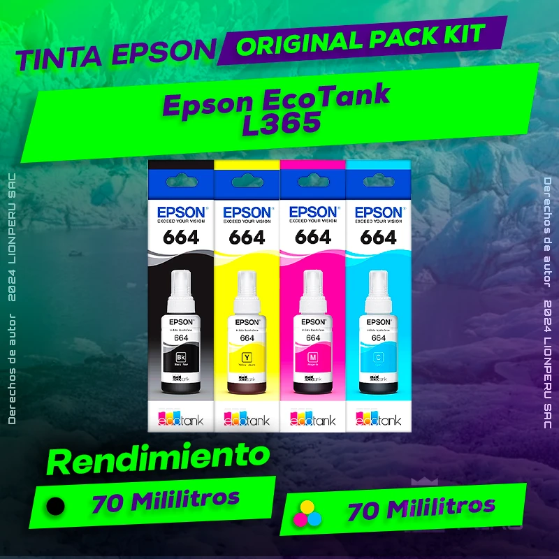 Tinta Epson L365 EcoTank Botella De Tinta Original