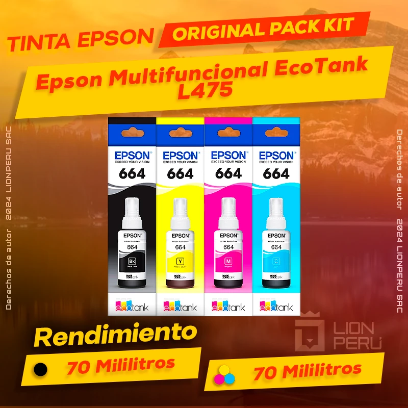 Tinta Epson L475 Multifuncional EcoTank Original