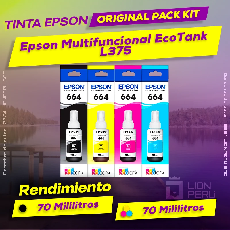 Tinta Epson L375 Multifuncional EcoTank Original
