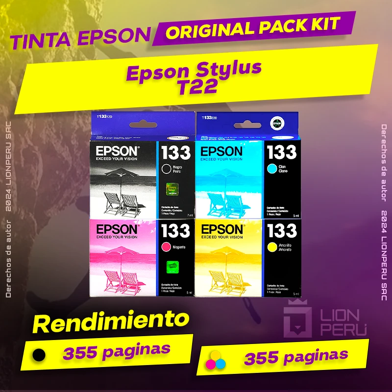 Tinta Epson T22 Stylus Cartucho de Tinta Original