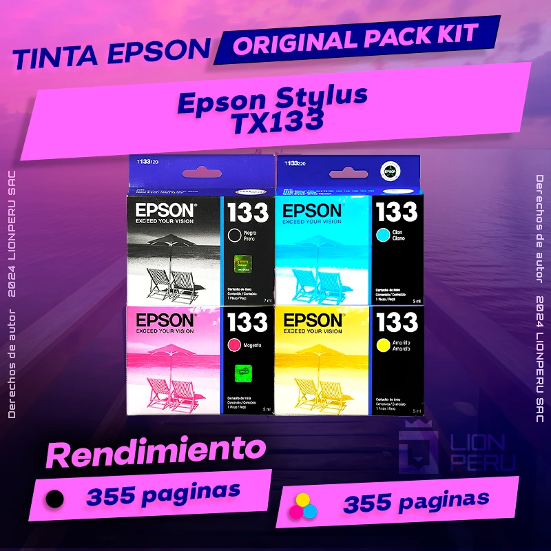 Tinta Epson TX133 Stylus Cartucho de Tinta Original