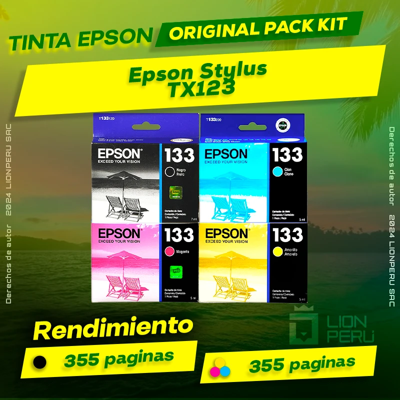 Tinta Epson TX123 Stylus Cartucho de Tinta Original