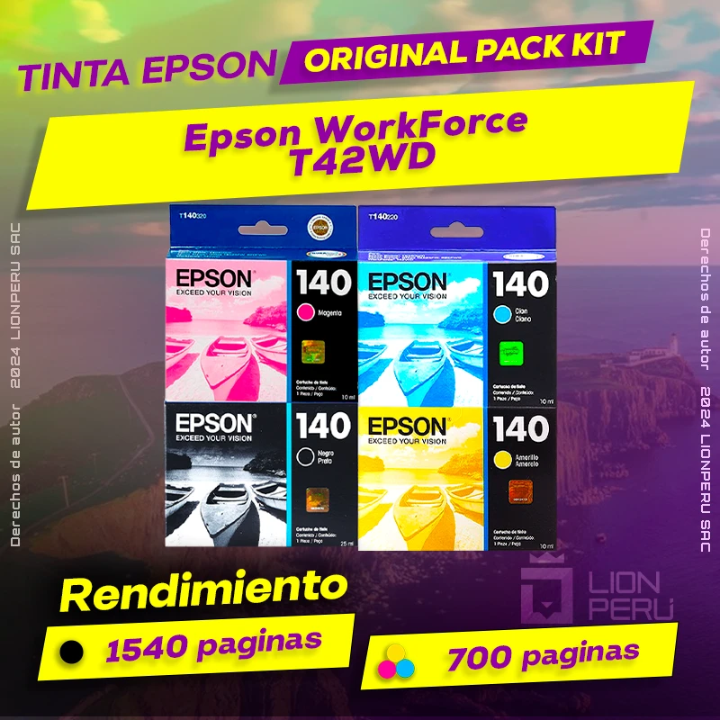 Tinta Epson T42WD WorkForce Botella Original