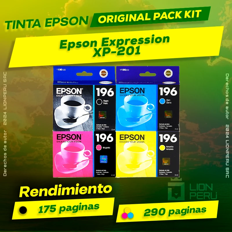 Tinta Epson XP-201 Multifuncional Expression Original