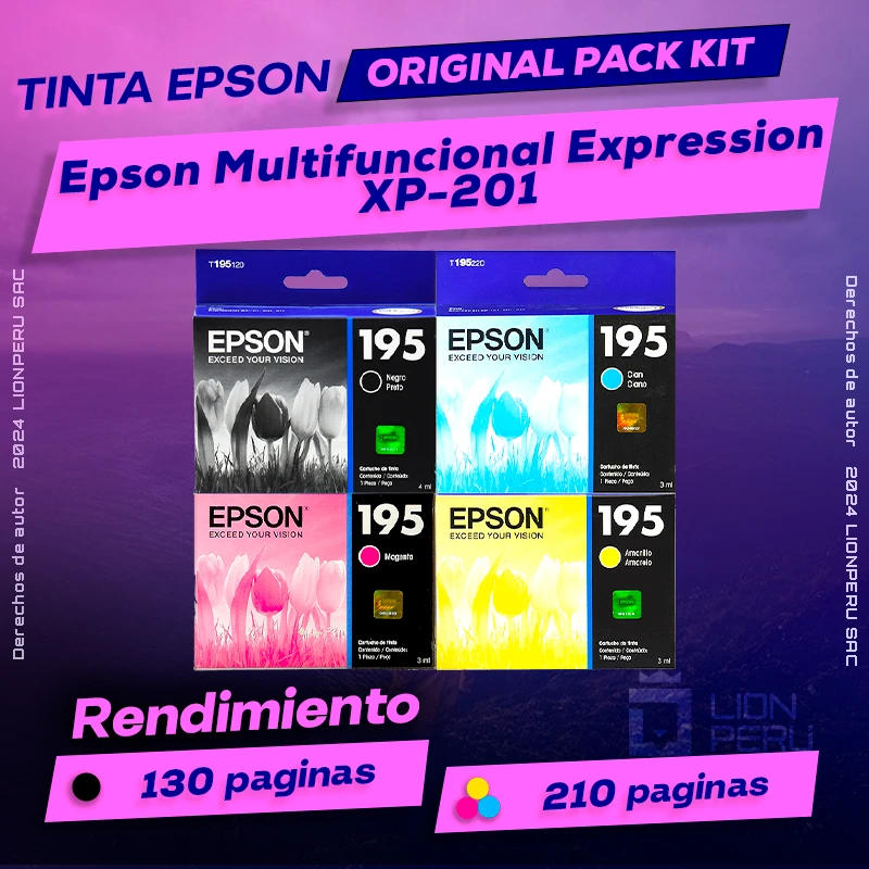Tinta Epson XP-201 Multifuncional Expression Original