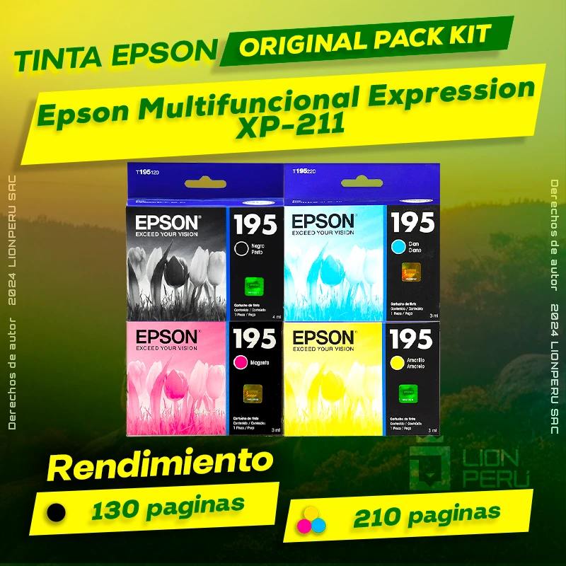Tinta Epson XP-211 Multifuncional Expression Original